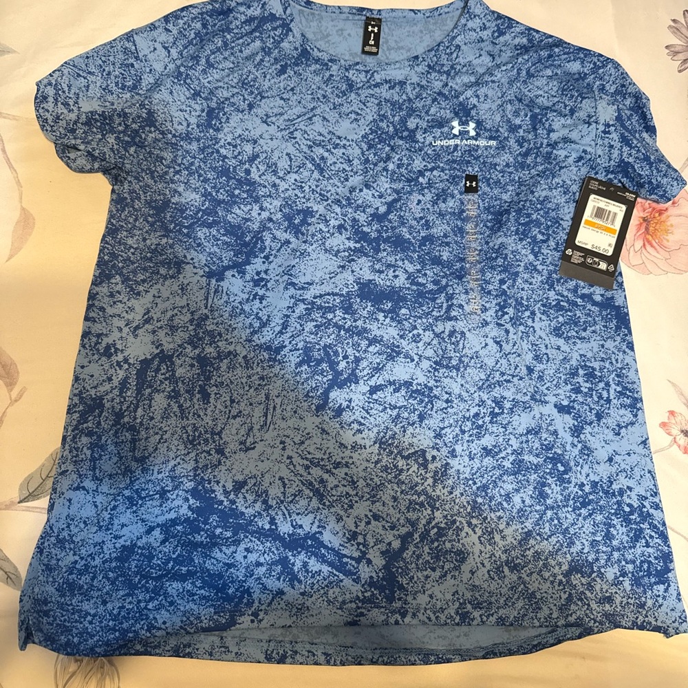 Under Armour Blue Patterned Women's Tee